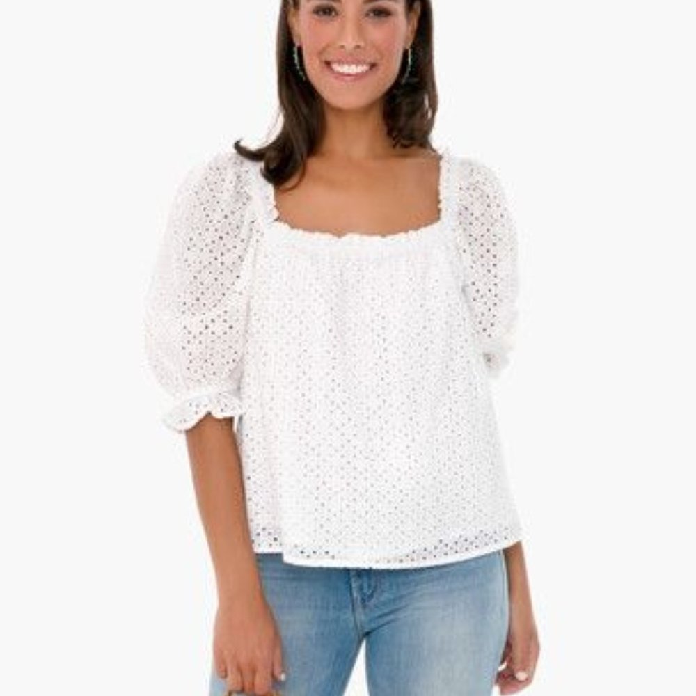 TUCKERNUCK White eyelet Iris Blouse